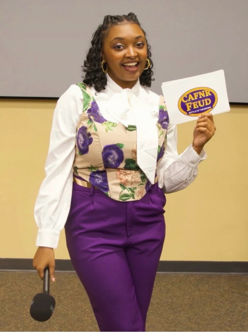 Fashion Nova Floral Bustier Vest - Purple Accents